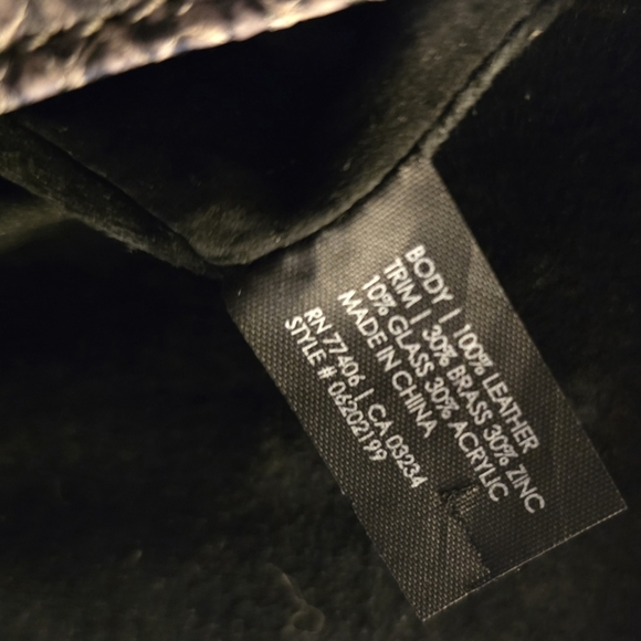 CLUB MONACO Leather Snakeskin Envelope Clutch Jewel Embellished Bag Y2K Glam - Picture 7 of 9